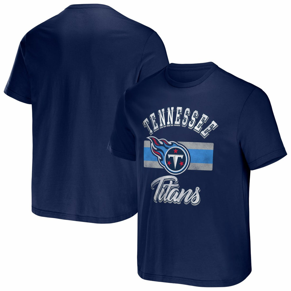 Tennessee Titans NFL x Darius Rucker Collection Stripe T-Shirt - Navy for sale