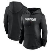 Baltimore Orioles Women's City Connect Pregame Performance Pullover Hoodie - Black | Nike