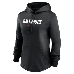 Baltimore Orioles Women's City Connect Pregame Performance Pullover Hoodie - Black | Nike
