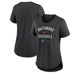 Baltimore Orioles Women's City Connect Tri-Blend T-Shirt - Black | Nike