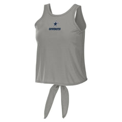 Dallas Cowboys WEAR by Erin Andrews Women's Open Back Twist Tie Tank Top - Gray sale