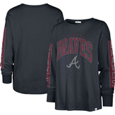 Atlanta Braves Women's Statement Long Sleeve T-Shirt - Navy | 47 brand
