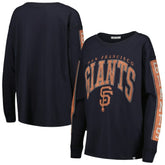 San Francisco Giants Women's Statement Long Sleeve T-Shirt - Black | 47 brand