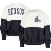 Boston Red Sox Women's Take Two Bonita Pullover Sweatshirt - White/Navy | 47 brand