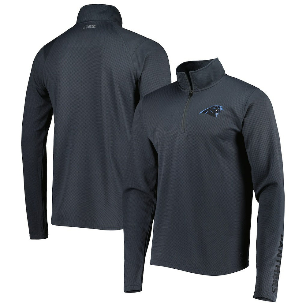 Carolina Panthers MSX by Michael Strahan Half-Zip Pullover - Charcoal for sale