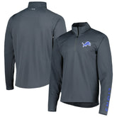 Detroit Lions MSX by Michael Strahan Half-Zip Pullover - Charcoal sale