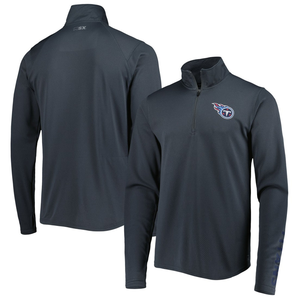 Tennessee Titans MSX by Michael Strahan Half-Zip Pullover - Charcoal sale