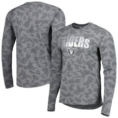 Las Vegas Raiders MSX by Michael Strahan Performance Camo Long Sleeve T-Shirt - Black cheap