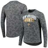 New Orleans Saints MSX by Michael Strahan Performance Camo Long Sleeve T-Shirt - Gray for sale