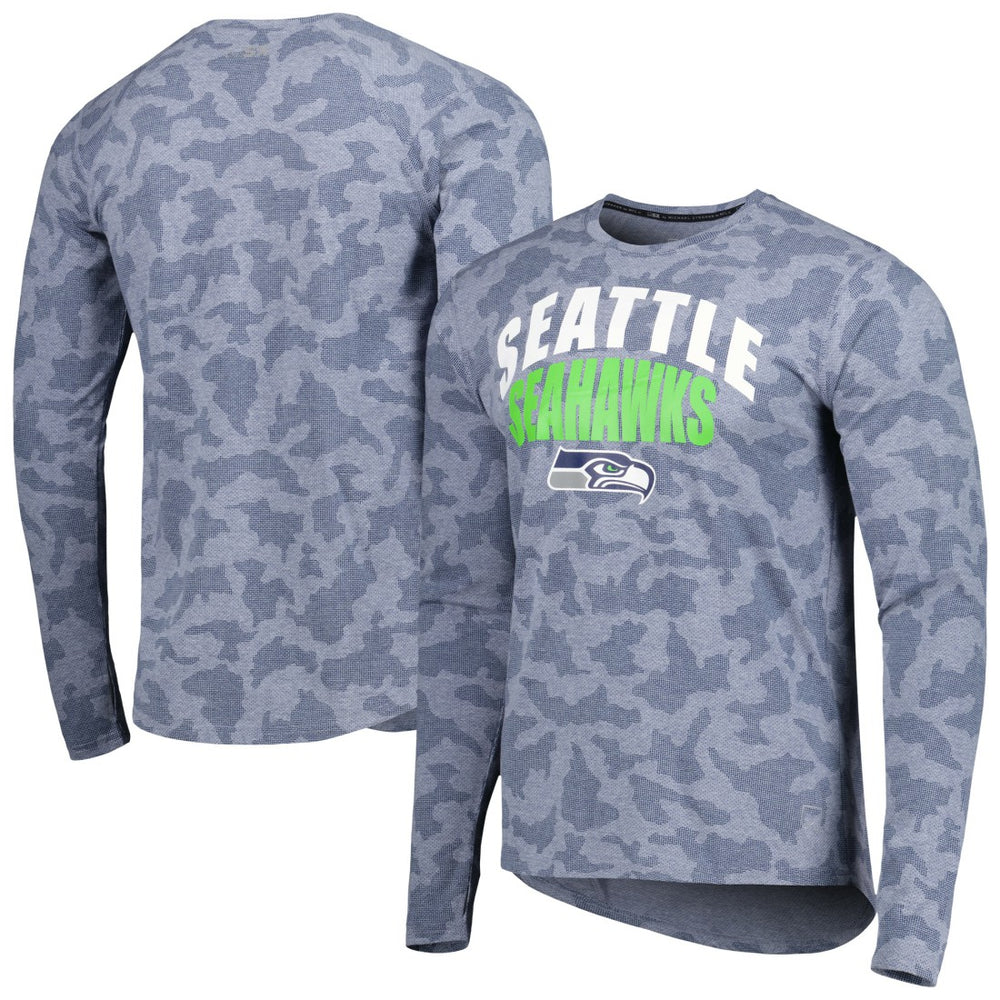 Seattle Seahawks MSX by Michael Strahan Performance Camo Long Sleeve T-Shirt - College Navy sale