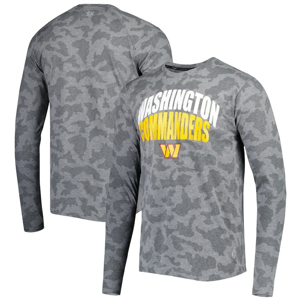Washington Commanders MSX by Michael Strahan Performance Camo Long Sleeve T-Shirt - Black discount