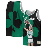 Larry Bird Boston Celtics Sublimated Player Tank Top - Kelly Green/Black | Mitchell & Ness on sale