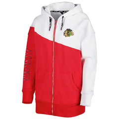 Chicago Blackhawks DKNY Sport Women's Gina Full-Zip Hoodie Red/White