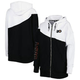 Philadelphia Flyers DKNY Sport Women's Gina Full-Zip Hoodie Black/White