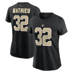 Tyrann Mathieu New Orleans Saints Women's Player Name & Number T-Shirt - Black | Nike online