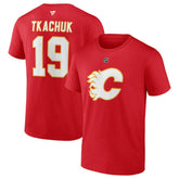 Matthew Tkachuk Calgary Flames Fanatics Authentic Stack Name & Number T-Shirt Red