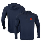 Minnesota Twins Levelwear Zander Insignia Core Quarter-Zip Pullover Hoodie - Navy