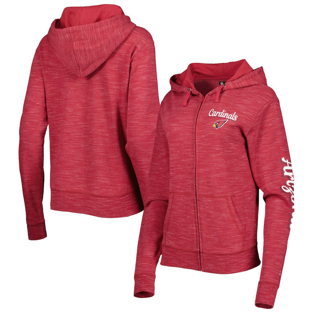 Arizona Cardinals New Era Women's Reverse Full-Zip Hoodie - Cardinal sale
