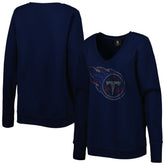 Tennessee Titans Cuce Women's Deep V-Neck Pullover Sweatshirt - Navy online