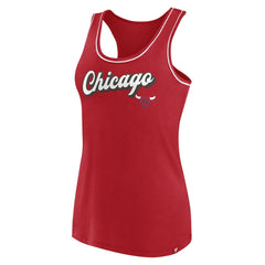 Chicago Bulls Women's Wordmark Logo Racerback Tank Top sale - Red | Fanatics outlet