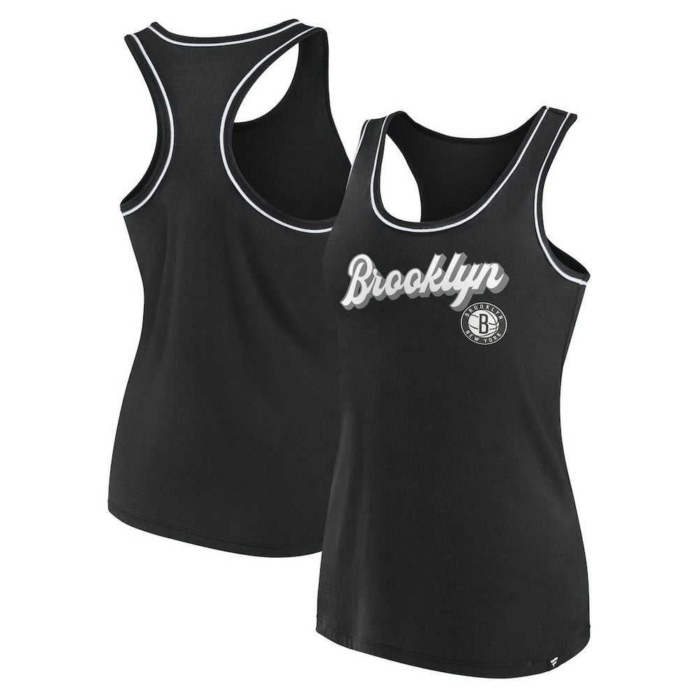 Brooklyn Nets Women's Wordmark Logo Racerback Tank Top - Black | Fanatics online