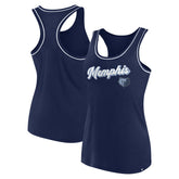 Memphis Grizzlies Women's Wordmark Logo Racerback Tank Top - Navy | Fanatics outlet