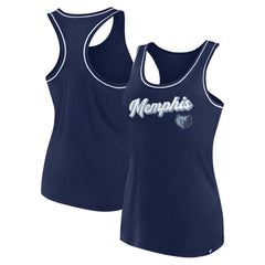 Memphis Grizzlies Women's Wordmark Logo Racerback Tank Top - Navy | Fanatics outlet