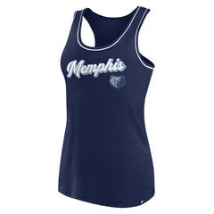 Memphis Grizzlies Women's Wordmark Logo Racerback Tank Top - Navy | Fanatics outlet