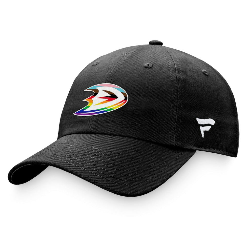 Anaheim Ducks Fanatics Team Logo Pride Adjustable Hat Black
