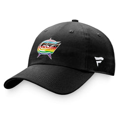 Columbus Blue Jackets Fanatics Team Logo Pride Adjustable Hat Black