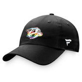 Nashville Predators Fanatics Team Logo Pride Adjustable Hat Black