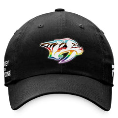 Nashville Predators Fanatics Team Logo Pride Adjustable Hat Black