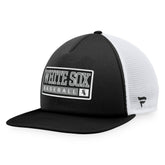 Chicago White Sox Majestic Foam Trucker Snapback Hat - Black/White