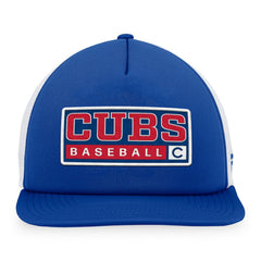 Chicago Cubs Majestic Foam Trucker Snapback Hat - Royal/White