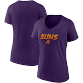 Phoenix Suns Women's Hometown Collection On Fire V-Neck T-Shirt - Purple | Fanatics shop