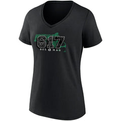 Boston Celtics Women's Hometown Collection 617 V-Neck T-Shirt - Black | Fanatics online