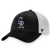 Colorado Rockies Cooperstown Collection Core Trucker Snapback Hat - Black/White