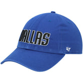 Dallas Mavericks '47 Clean Up Wordmark Adjustable Hat sale - Royal | 47 brand discount