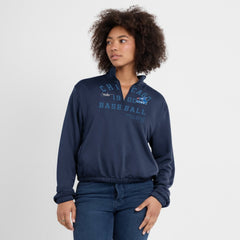 Chicago White Sox Women's Rewind Splice Half-Zip Semi-Cropped Bubble Hem Sweatshirt - Navy | Nike