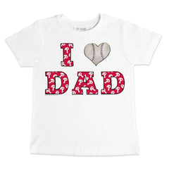 Philadelphia Phillies Tiny Turnip Youth I Love Dad T-Shirt - White