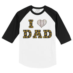 San Diego Padres Tiny Turnip Youth I Love Dad 3/4-Sleeve Raglan T-Shirt - White/Black
