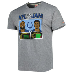 Jonathan Taylor & Shaquille Leonard Indianapolis Colts Homage Unisex NFL Jam Tri-Blend T-Shirt - Heather Gray online