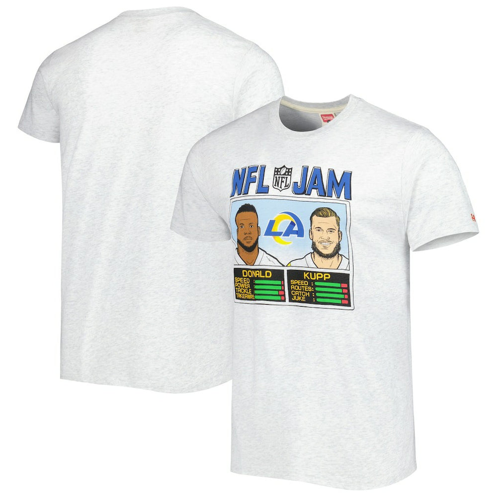 Aaron Donald & Cooper Kupp Los Angeles Rams Homage Unisex NFL Jam Tri-Blend T-Shirt - Ash online