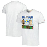 Aaron Donald & Cooper Kupp Los Angeles Rams Homage Unisex NFL Jam Tri-Blend T-Shirt - Ash online