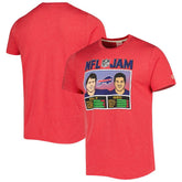 Andre Reed & Jim Kelly Buffalo Bills Homage Unisex NFL Jam Retired Tri-Blend T-Shirt - Heather Red on sale