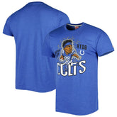 Jonathan Taylor Indianapolis Colts Homage Unisex Caricature Player Tri-Blend T-Shirt - Heather Royal on sale