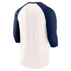 Detroit Tigers Backdoor Slider Raglan 3/4-Sleeve T-Shirt - White/Navy
