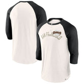 San Francisco Giants Backdoor Slider Raglan 3/4-Sleeve T-Shirt - White/Black