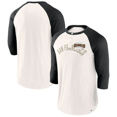 San Francisco Giants Backdoor Slider Raglan 3/4-Sleeve T-Shirt - White/Black
