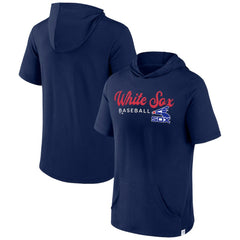 Chicago White Sox Offensive Strategy Short Sleeve Pullover Hoodie - Navy